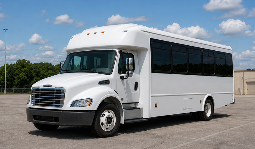 25-passenger minibus available for charter in Brockton, MA